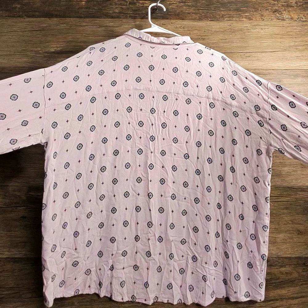 Intimately Free Chic Light Patterned Button Down … - image 7